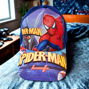 🧢🕷️ Детска шапка SPIDER-MAN BLUE – синя шапка за супергерой